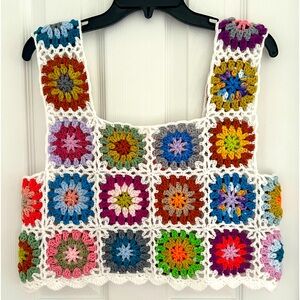 Crochet Granny Square Tank Top